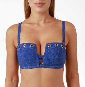 COQUETTE REVUE Купальник раздельный SWIM DENIM sw55004-02/sw65004-02 (На поролоне)