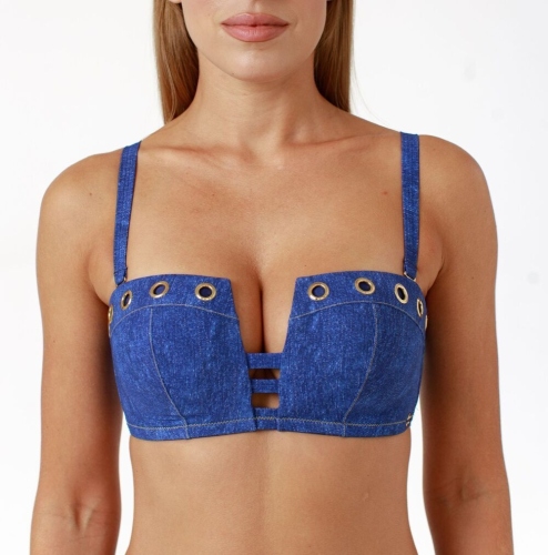 COQUETTE REVUE Купальник раздельный SWIM DENIM sw55004-02/sw63004-02 (На поролоне)